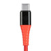 USB Type C to Type A Charge & Sync Kevlar - Reinforced Nylon - Braid Cable, 0.9 m - Red - Macfixit Australia