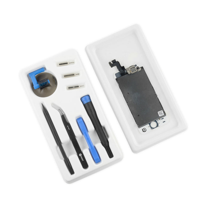 iFixit iPhone 5s LCD Screen and Digitizer Full Assembly, New, Fix Kit - White
